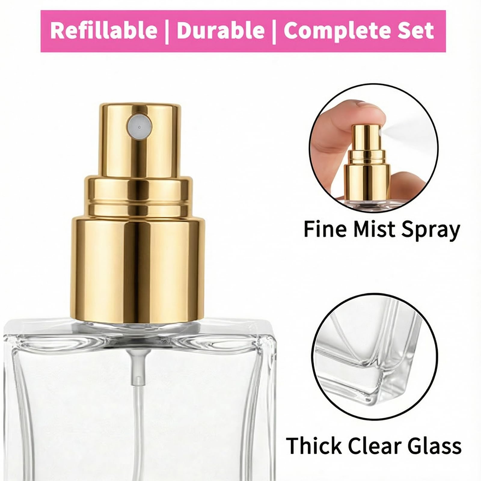 زجاجات عطر زجاجية شفافة عالية  - مراجعة Perfume Quotes وسعره